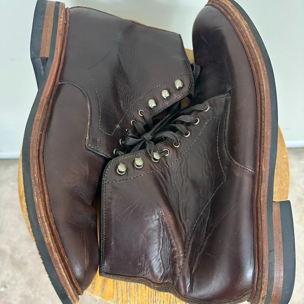 Allen Edmonds Higgins Mill 7562 Mens US 11 D Brown Leather Lace Up Ankle Boots